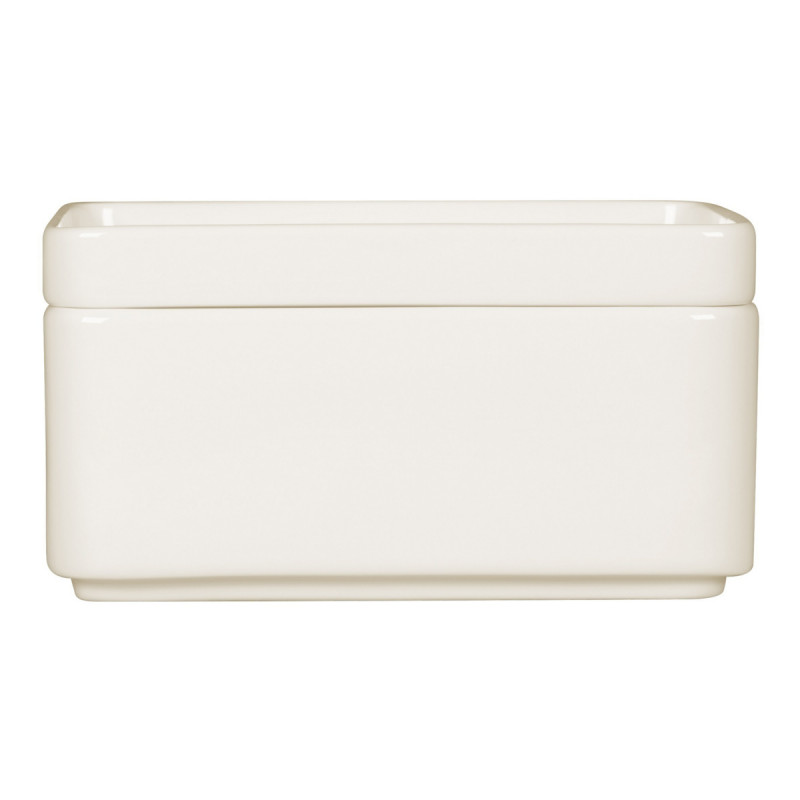 Assiette creuse carré blanc porcelaine 16x16 cm Fractal Rak