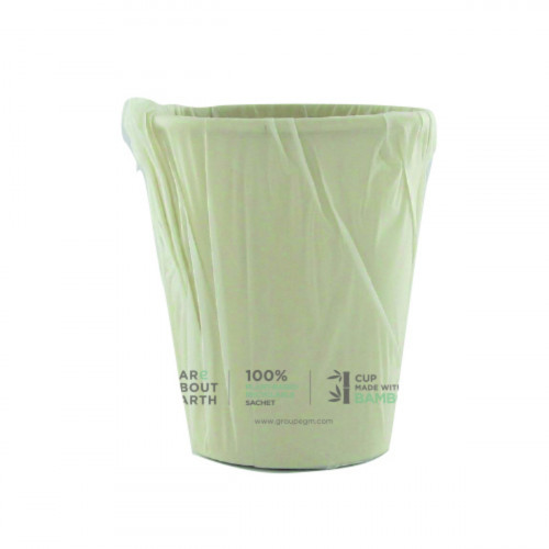 Verre à dents en bambou emballé individuellement bois (1000 pièces)
