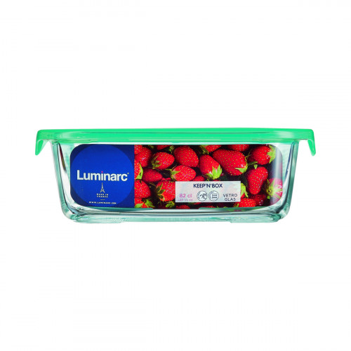Boîte avec couvercle hermétique rectangulaire transparent verre trempé 25,1 cm Keep'n Box Luminarc