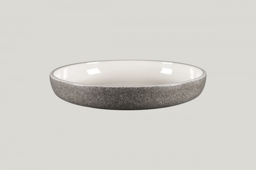 Assiette creuse rond gris porcelaine vitrifiée Ø 25,8 cm Rakstone Ease Rak