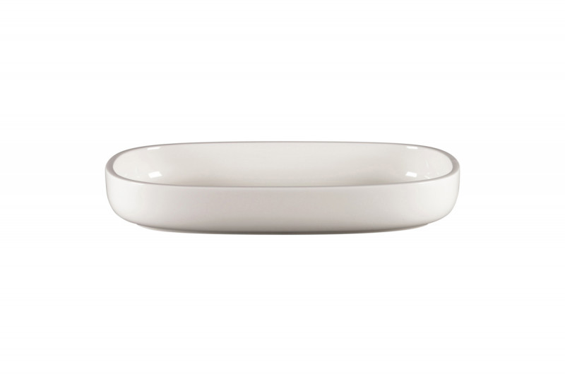 Plat creux ovale blanc porcelaine vitrifiée 30 cm Rakstone Ease Rak