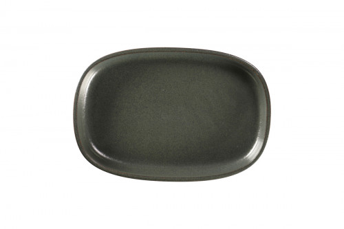 Plat creux ovale noir porcelaine vitrifiée 30 cm Rakstone Ease Rak
