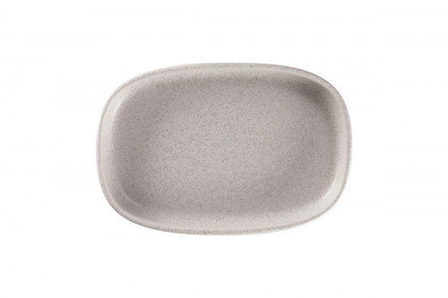 Plat creux ovale gris porcelaine vitrifiée 30 cm Rakstone Ease Rak