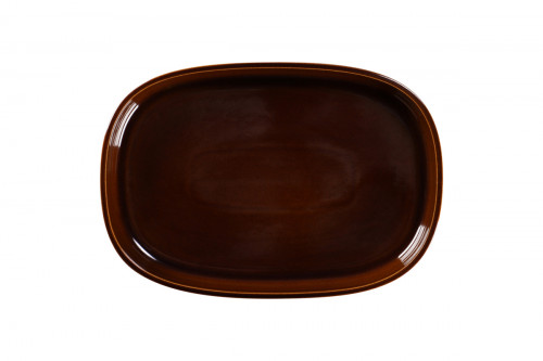 Plat creux ovale cuivre porcelaine vitrifiée 33,2 cm Rakstone Ease Rak