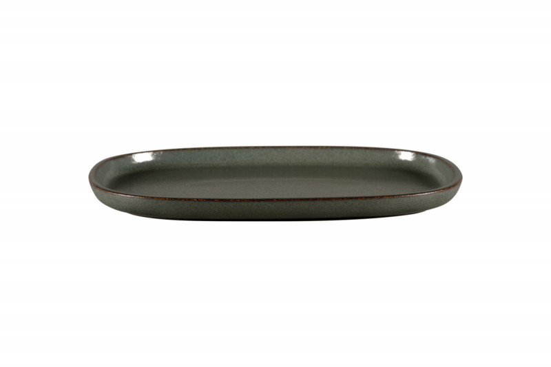 Plat rectangulaire noir porcelaine vitrifiée 33,2 cm Rakstone Ease Rak