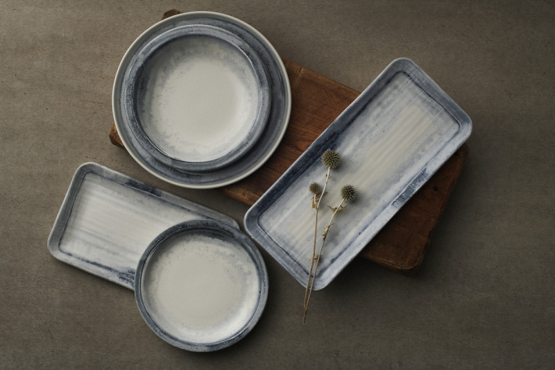 Sous tasse à café rond bleu porcelaine vitrifiée Ø 11,8 cm Finca Limestone Dudson