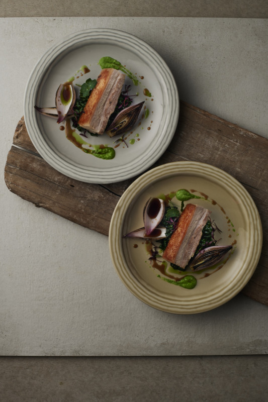 Assiette plate rond Linen porcelaine vitrifiée Ø 25,5 cm Harvest Norse Dudson