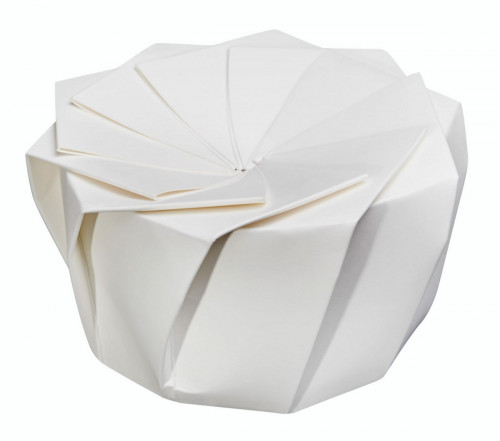Boîte traiteur rond blanc Ø 15 cm 8 cm 1100 ml Lotus Lelu (100 pièces)