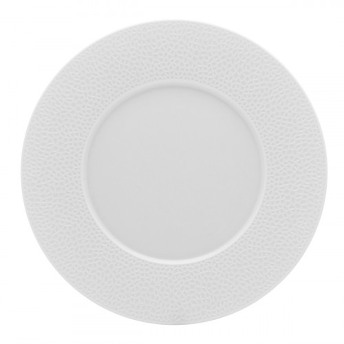 Assiette plate rond blanc porcelaine de limoges Ø 28 cm Collection L Couture Degrenne