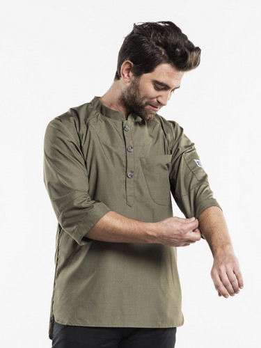 Veste homme manches longues vert XL Bujutsu Chaud Devant
