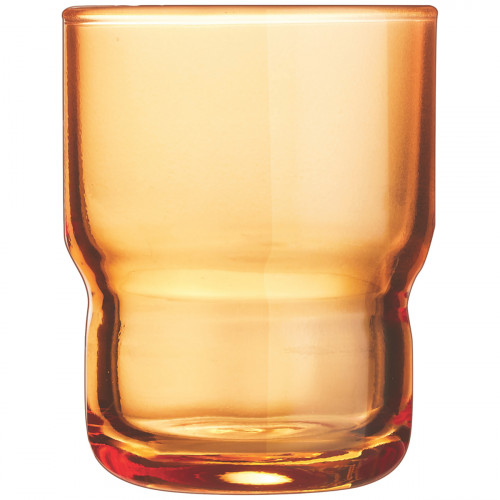 Gobelet forme basse orange verre trempé 16 cl Log Brush Arcoroc