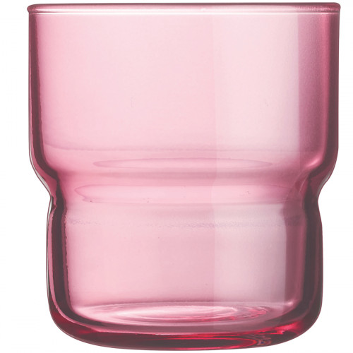 Gobelet forme basse rose verre trempé 22 cl Log Brush Arcoroc
