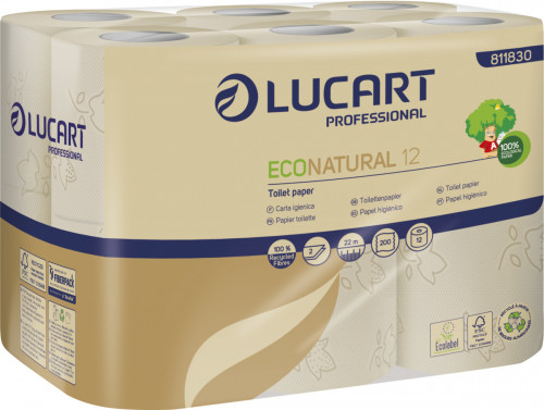 Papier toilette en rouleau kraft ouate de cellulose (12 pièces)