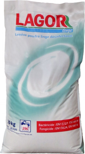 Sac de 20kg lessive poudre désinfectante