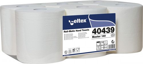 Rouleau essuie main blanc ouate de cellulose Ø 20 cm 140 cm