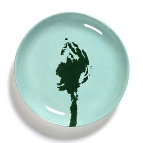 Assiette plate rond azure artichaut vert grès émaillé Ø 16 cm Feast By Ottolenghi Serax