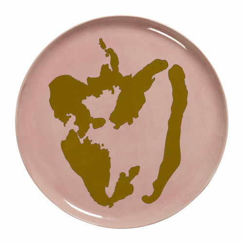 Assiette plate rond delicious pink poivron or grès émaillé Ø 35 cm Feast By Ottolenghi Serax