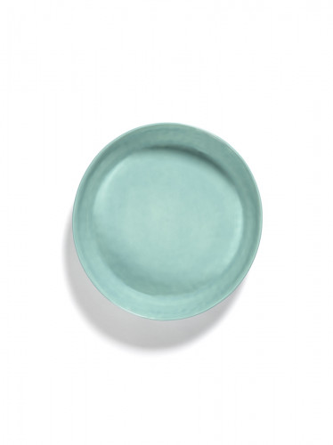 Plat rond azure swirl - stripes rouge grès émaillé Ø 30 cm Feast By Ottolenghi Serax