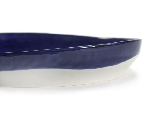 Plat rond lapis lazuli swirl - points blancs grès émaillé Ø 36 cm Feast By Ottolenghi Serax