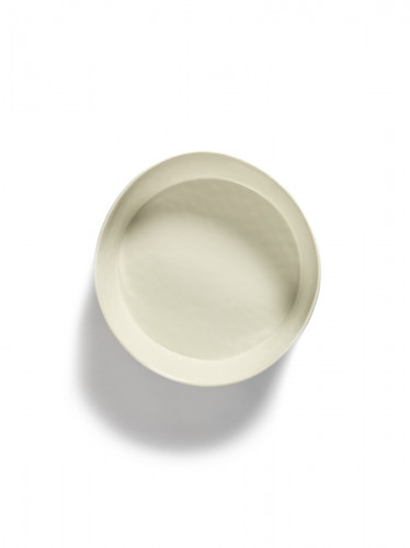 Saladier rond blanc swirl - stripes bleu grès émaillé Ø 28,5 cm Feast By Ottolenghi Serax