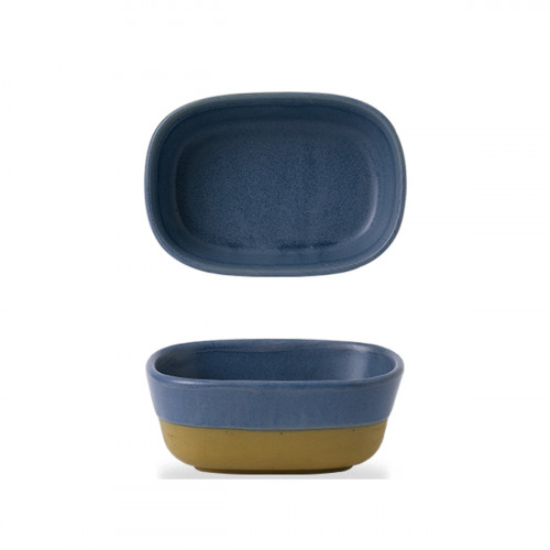 Plat à partager rectangulaire oslo blue porcelaine vitrifiée 12 cm Emerge Oslo Churchill