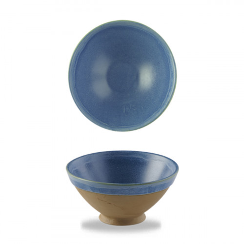 Bol conique rond bleu porcelaine vitrifiée Ø 16 cm Emerge Oslo Churchill