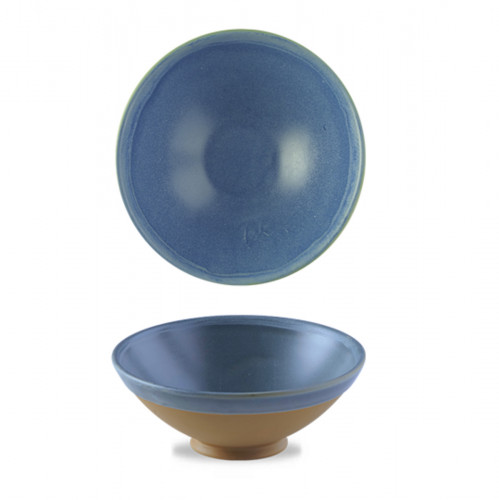 Bol conique rond bleu porcelaine vitrifiée Ø 20 cm Emerge Oslo Churchill
