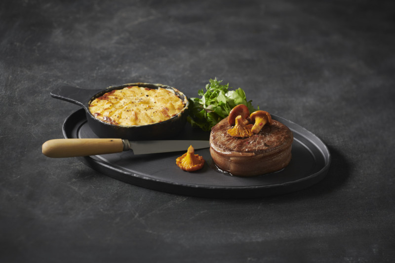 Cassolette rond noir porcelaine culinaire Ø 18 cm Basalt Revol