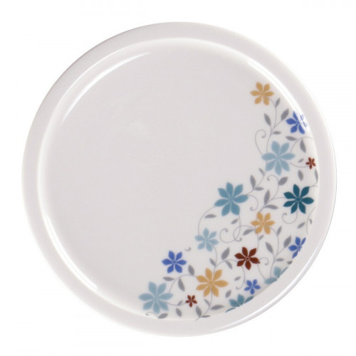 Assiette coupe plate blanc porcelaine vitrifiée Ø 16,2 cm Rakstone Ease Décor Summer Rak
