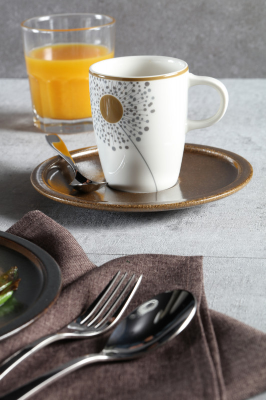Mug blanc porcelaine vitrifiée Ø 8 cm Rakstone Ease Décor Spring Rak