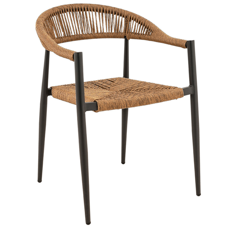 Fauteuil paille 77x57x58 cm Amsterdam Flexmob