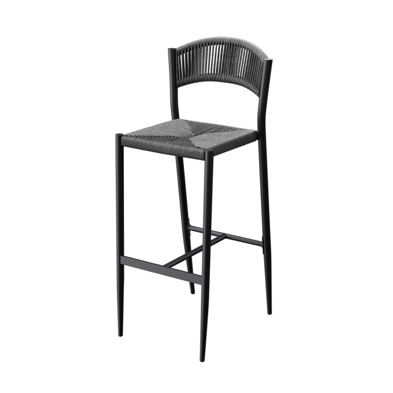 Tabouret de bar gris anthracite 104x46x58 cm Breda Flexmob