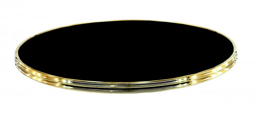 Plateau de table d'extérieur rond noir Ø 60 cm 3 cm Werzalit Flexmob