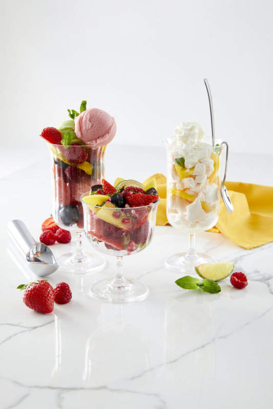 Coupe à dessert transparent verre cristallin Ø 9,1 cm Rims Fluted Rak