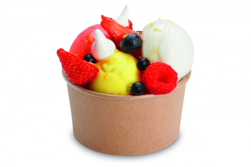Pot à dessert marron Ø 9,6 cm 5,2 cm 25 cl Alphaform (50 pièces)
