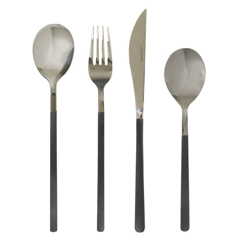 Cuillère de table noir inox 18/0 19,9 cm Aroma Pvd Noir Pro.mundi