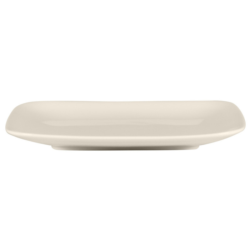 Assiette plate carré blanc porcelaine bone china 17x17 cm Bravura Rak