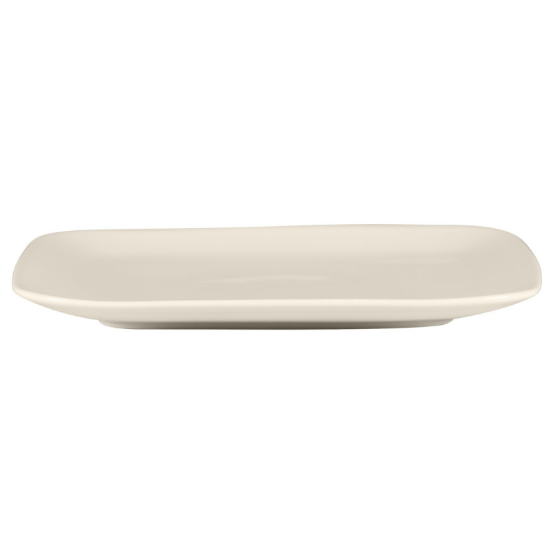 Assiette plate carré blanc porcelaine bone china 21,3x21,3 cm Bravura Rak