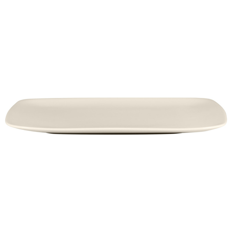 Assiette plate carré blanc porcelaine bone china 25,3x25,3 cm Bravura Rak