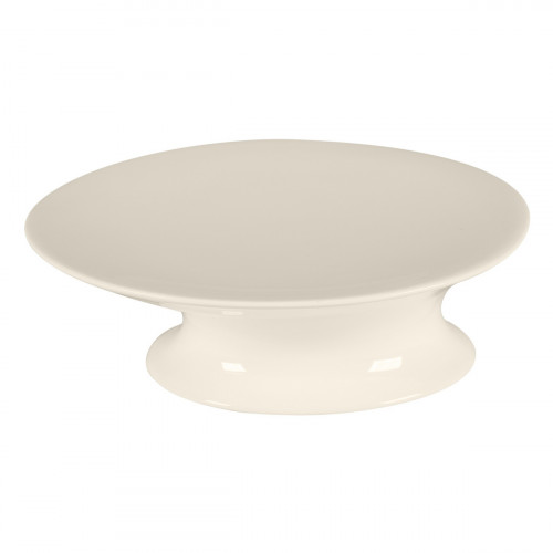 Assiette plate surélevée rond blanc porcelaine bone china 19x17,7 cm Bravura Rak