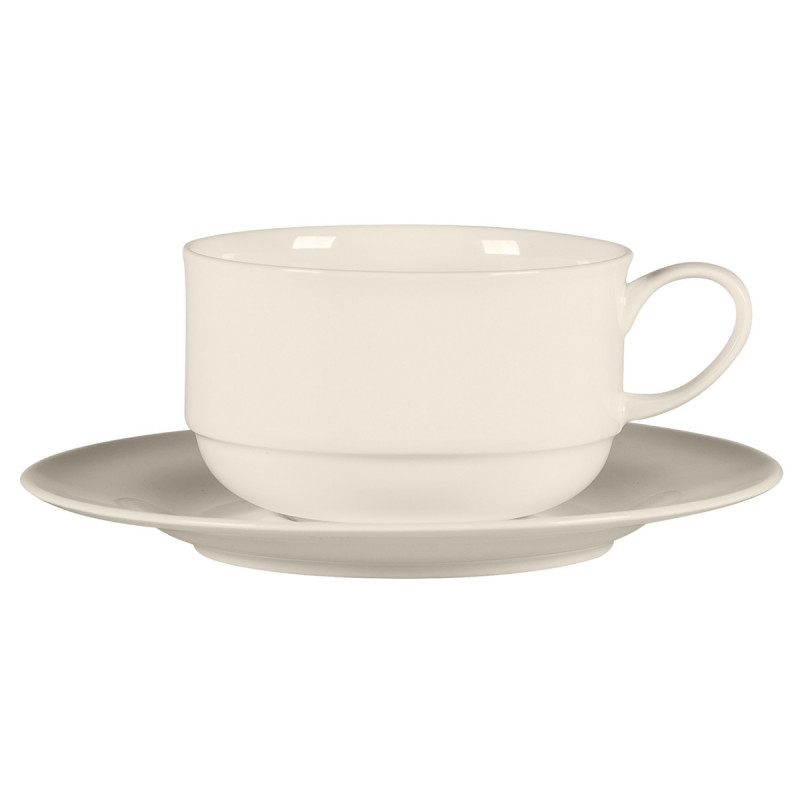 Tasse à déjeuner empilable rond blanc porcelaine bone china 30,6 cl Ø 10 cm Bravura Rak