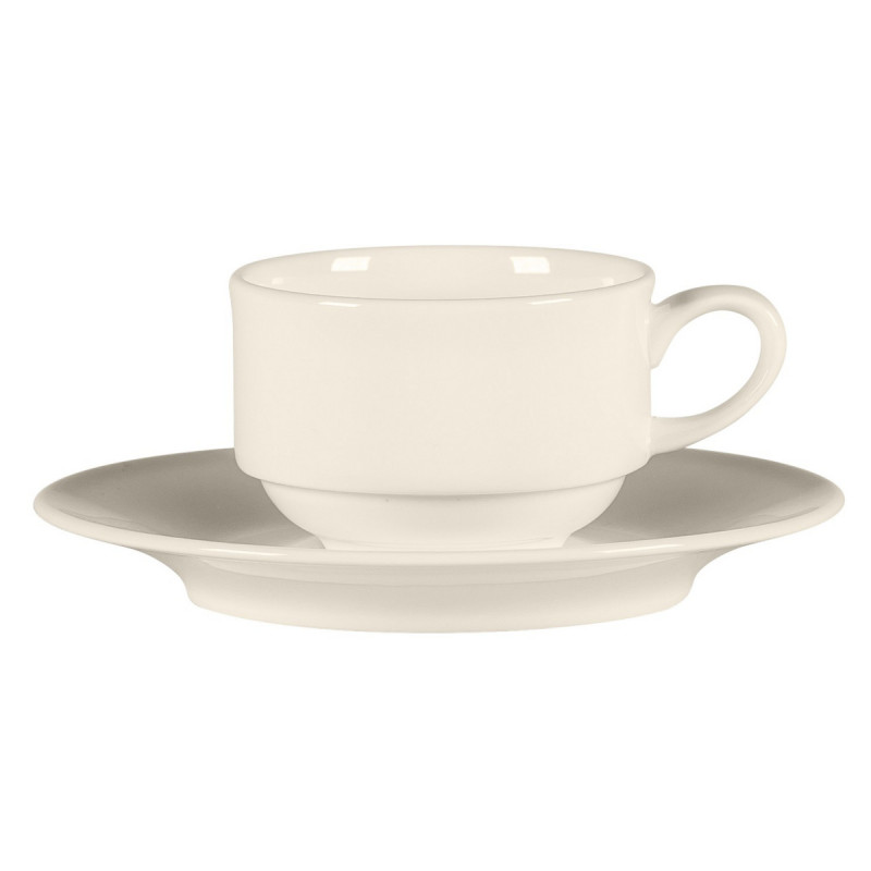 Tasse à expresso empilable rond blanc porcelaine bone china 6,7 cl Ø 6,3 cm Bravura Rak