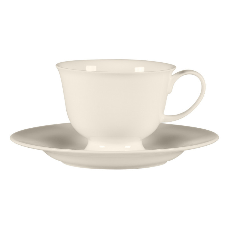 Tasse à thé avec pied rond blanc porcelaine bone china 23 cl Ø 10 cm Bravura Rak