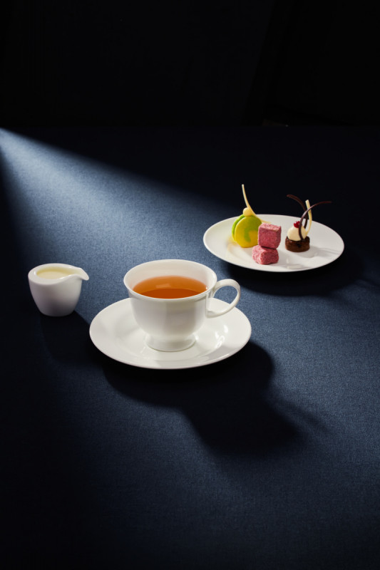 Soucoupe pour tasse à déjeuner rond blanc porcelaine bone china Ø 17 cm Bravura Rak