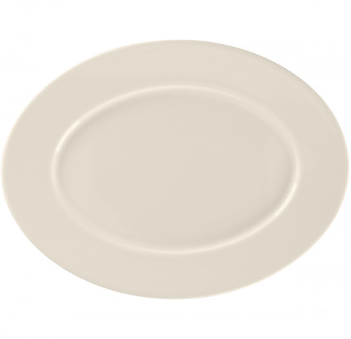 Plat ovale blanc porcelaine bone china 35,8 cm Fedra Rak