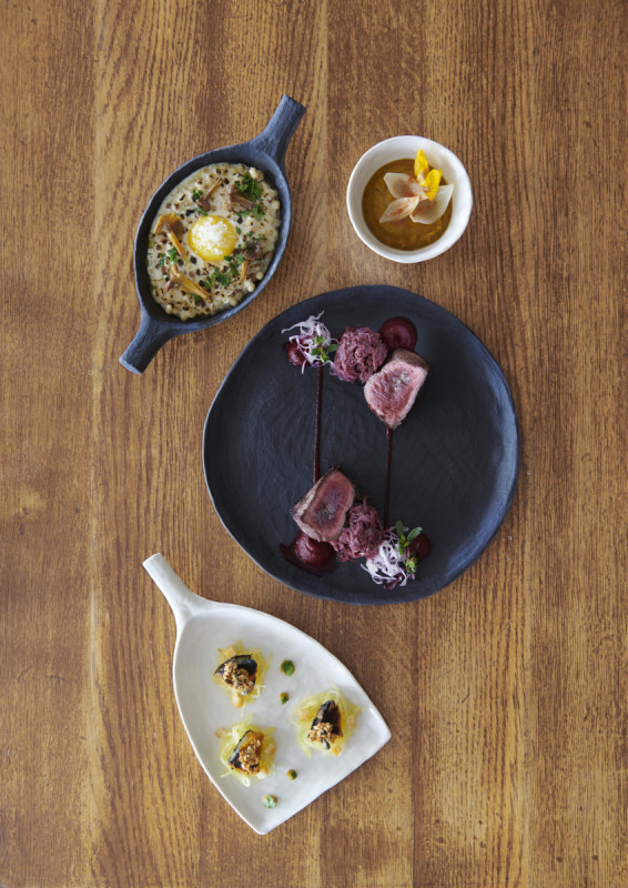 Assiette plate Noir brut porcelaine culinaire Ø 26,5 cm Yli Revol