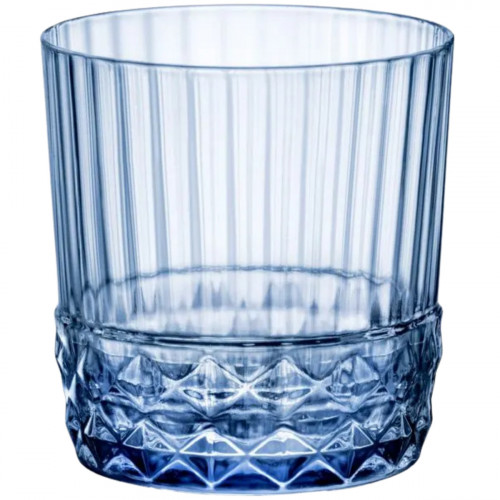 Gobelet forme basse bleu verre 30 cl America 20s Bormioli Rocco