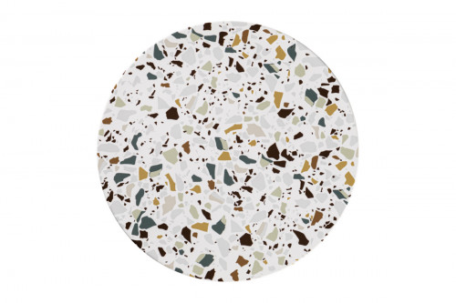Assiette coupe plate rond multicolore porcelaine Ø 15,7 cm Kerrazzo Rak
