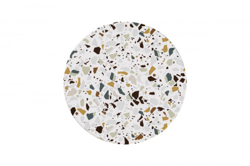Assiette coupe plate rond multicolore porcelaine Ø 26,5 cm Kerrazzo Rak