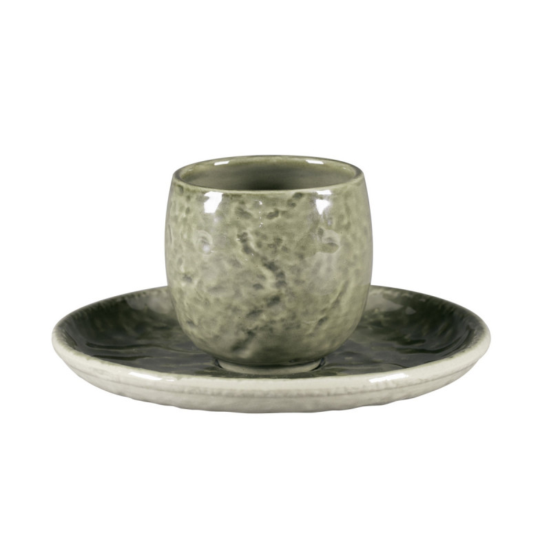 Tasse à espresso steel porcelaine vitrifiée 10 cl Ø 6 cm Krush Rak